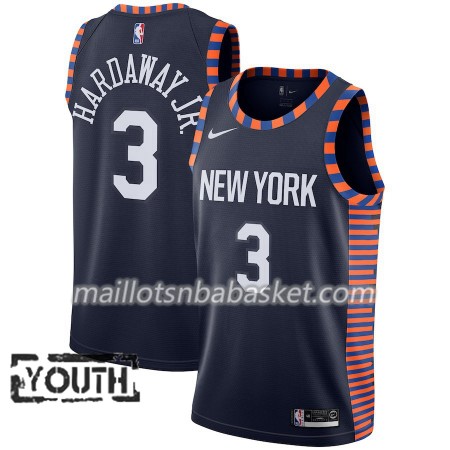 Maillot Enfant New York Knicks Tim Hardaway Jr 3 2018-19 Nike City Edition Navy Swingman